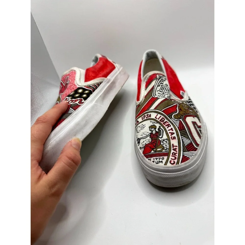 Vans Off The Wall 721356 Mens 7 College of Charleston Multicolor Skate Shoes